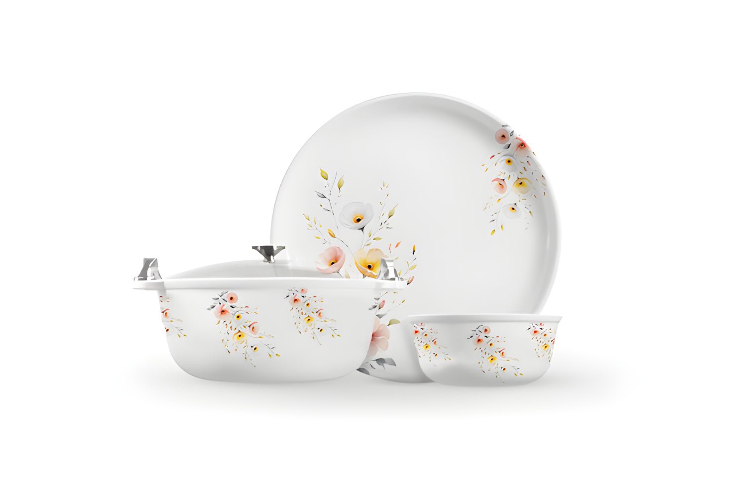 Two-Color Floral Dinner Set design 2