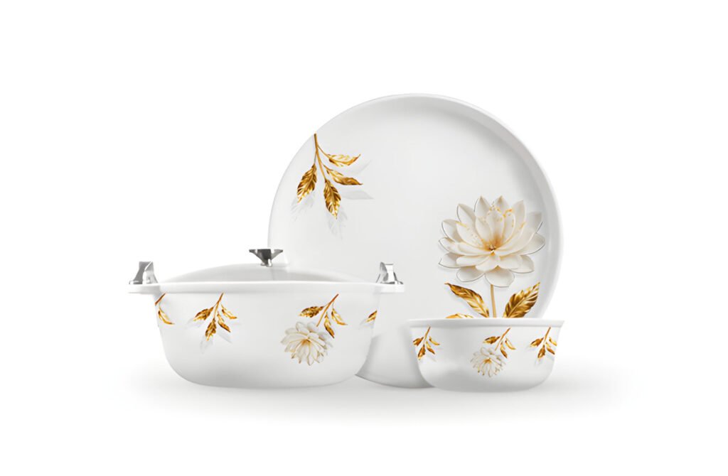 Two-Color Floral Dinner Set