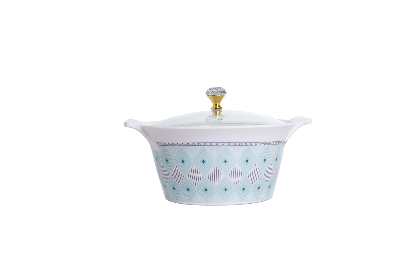 Aqua Geometric Dinner Set view 9