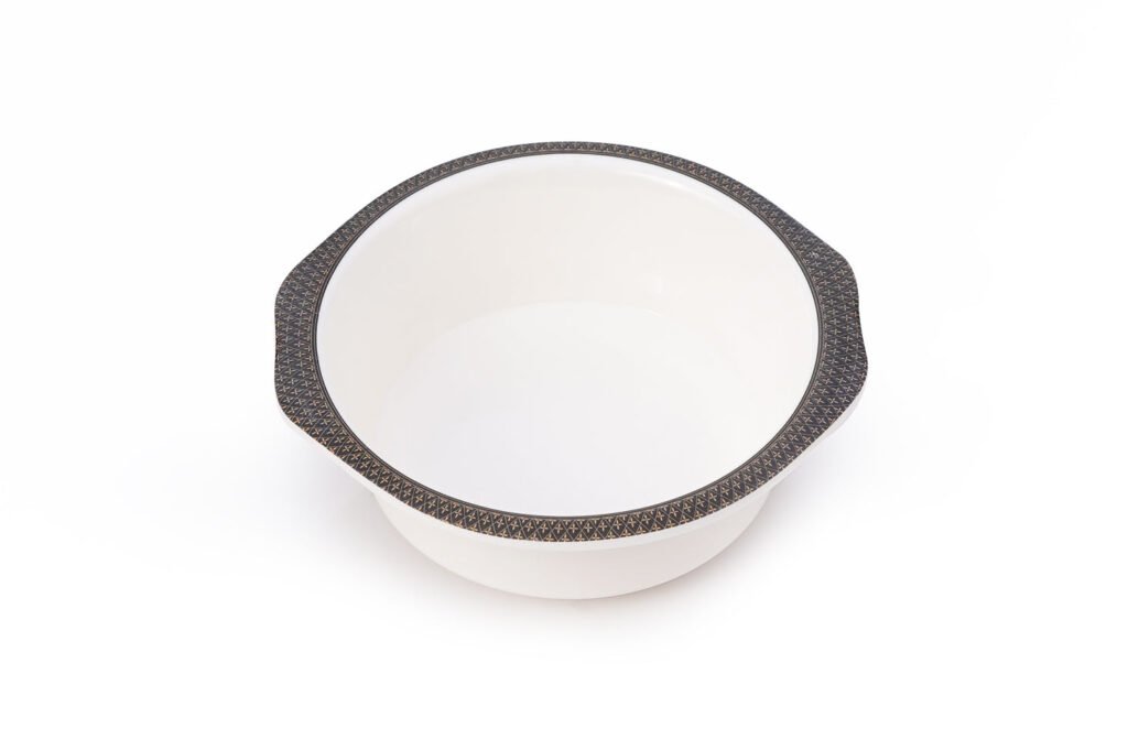 Black & Gold Geometric Dinner Set