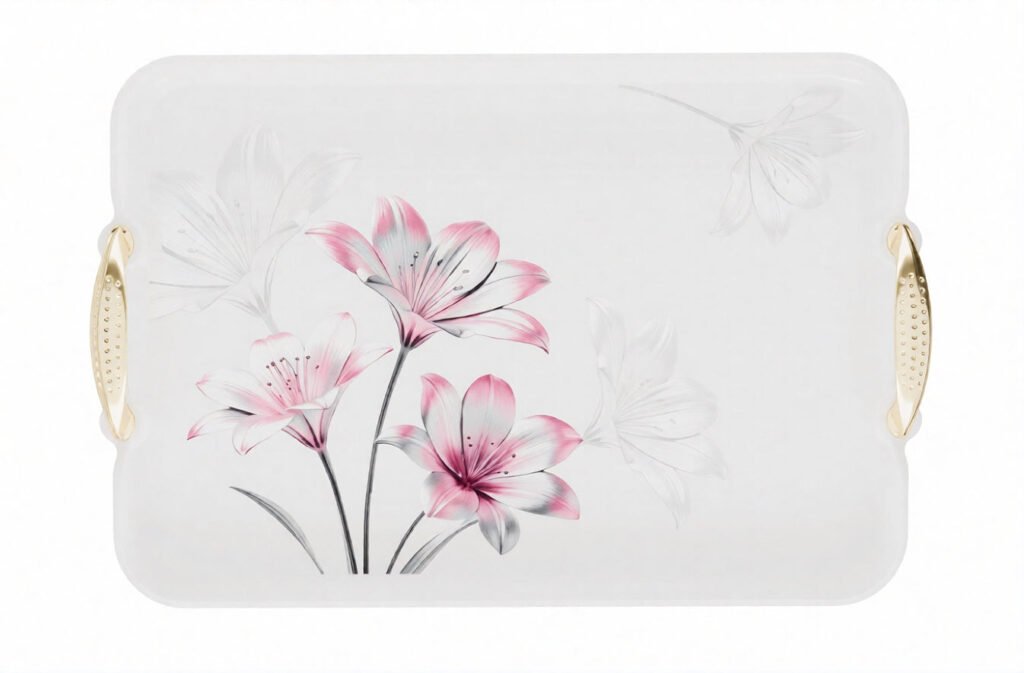 Floral Serving Tray Set – 2 Designs