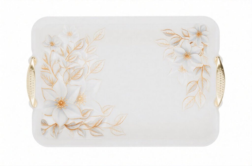 Floral Serving Tray Set – Multiple Colors